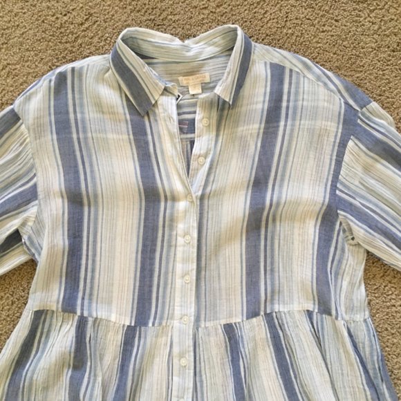 Finn & Grace Striped 3/4 Sleeve Top M NEW - Picture 2 of 7